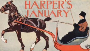 Harper's January by Edward Penfield Oil Painting