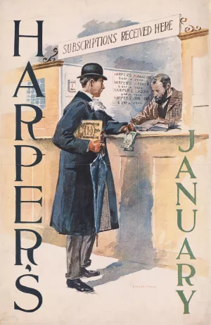 Harper's January by Edward Penfield Oil Painting