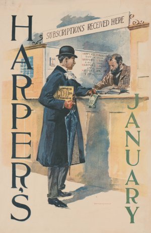 Harper's January by Edward Penfield Oil Painting