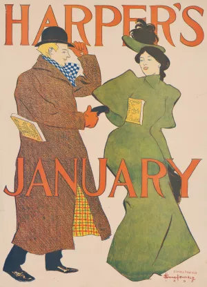 Harper's January by Edward Penfield Oil Painting