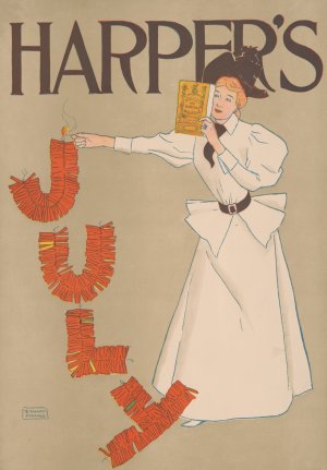 Harper's July by Edward Penfield Oil Painting