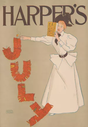 Harper's July by Edward Penfield Oil Painting