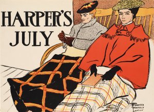 Harper's July Oil painting by Edward Penfield