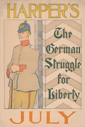 Harper's July. The German Struggle for Liberty by Edward Penfield Oil Painting