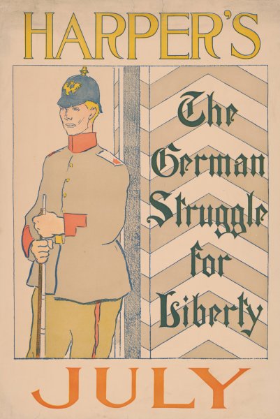 Harper's July. The German Struggle for Liberty  by Edward Penfield - Hand-Painted Oil Painting Reproduction