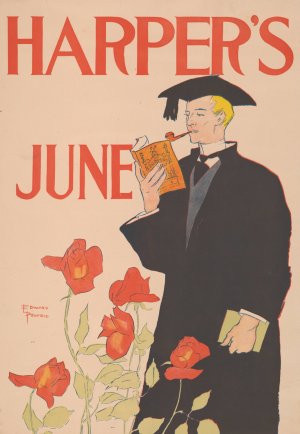 Harper's June Oil painting by Edward Penfield