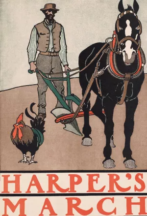 Harper's March Oil painting by Edward Penfield