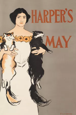 Harper's May Oil painting by Edward Penfield