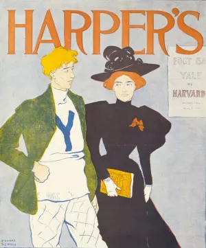 Harper's November Oil painting by Edward Penfield