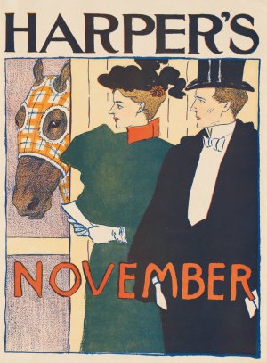 Harper's November by Edward Penfield Oil Painting
