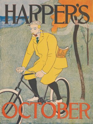 Harper's October Oil painting by Edward Penfield