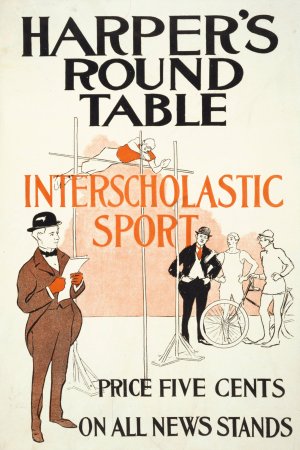 Harper's Round Table, Interscholastic Sport by Edward Penfield Oil Painting