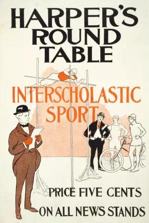 Harper's Round Table, Interscholastic Sport by Edward Penfield Oil Painting