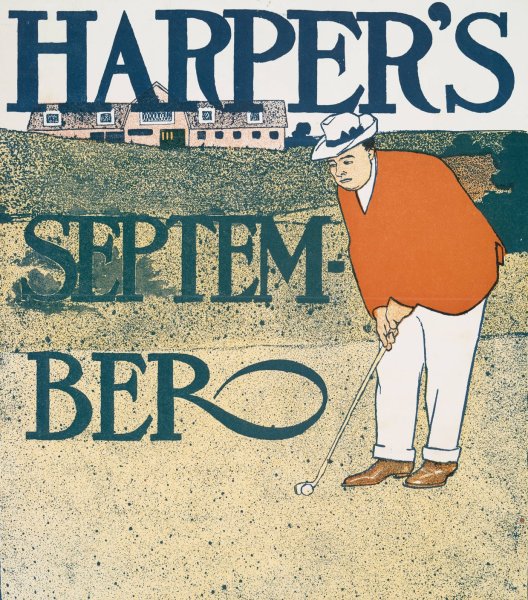 Harper's September  by Edward Penfield - Hand-Painted Oil Painting Reproduction