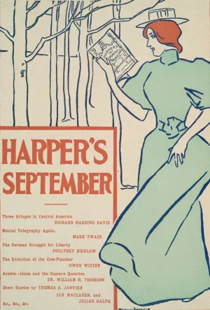 Harper's September Oil painting by Edward Penfield
