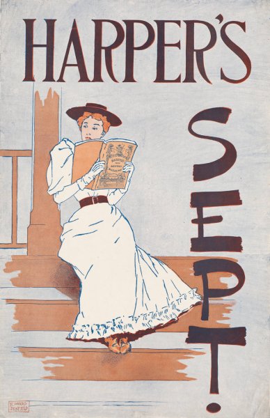 Harper's September  by Edward Penfield - Hand-Painted Oil Painting Reproduction