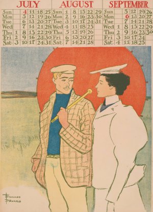 July August September 1897 calendar by Edward Penfield Oil Painting