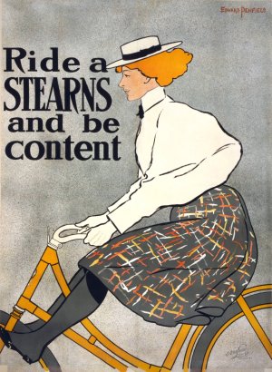 Ride a Stearns and be Content by Edward Penfield Oil Painting