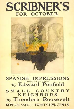 Scribner's for October by Edward Penfield Oil Painting