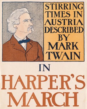 Stirring times in Austria described by Mark Twain in Harper's March by Edward Penfield Oil Painting