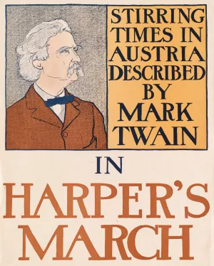Stirring times in Austria described by Mark Twain in Harper's March by Edward Penfield Oil Painting