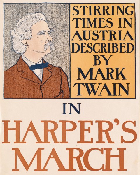 Stirring times in Austria described by Mark Twain in Harper's March  by Edward Penfield - Hand-Painted Oil Painting Reproduction
