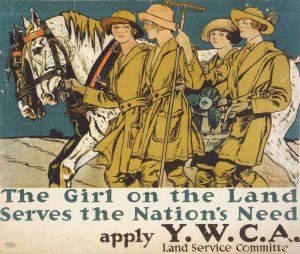 The girl on the land serves the nation's need Apply Y.W.C.A. Land Service Committee by Edward Penfield Oil Painting