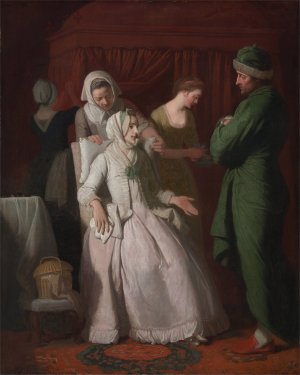 The Virtuous Comforted by Sympathy by Edward Penny Oil Painting