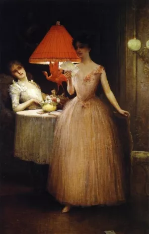 An Invitation by Edward Percy Moran Oil Painting
