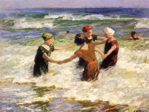 A Happy Group by Edward Potthast - Oil Painting Reproduction