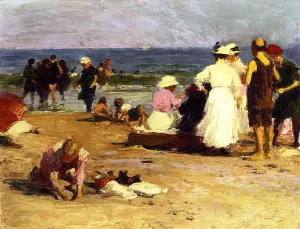 Bathers in the Surf by Edward Potthast Oil Painting