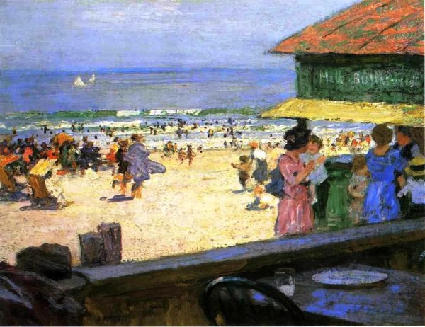 Main Product Photo of Beach Scene 3 Painting by Edward Potthast
