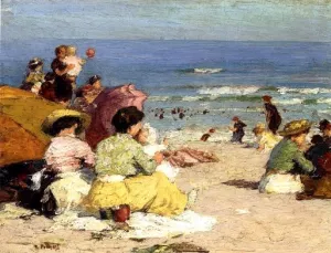 Beach Scene 4 by Edward Potthast Oil Painting