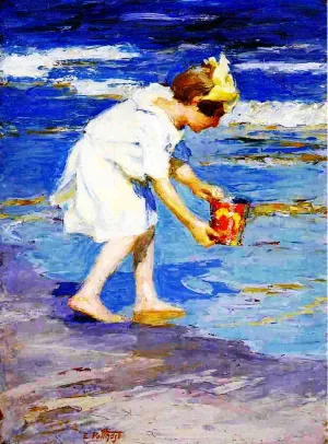 Brighton Beach II by Edward Potthast - Oil Painting Reproduction