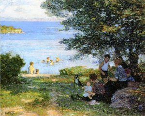 By the Water Oil painting by Edward Potthast