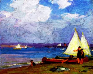 Canoeing by Edward Potthast Oil Painting