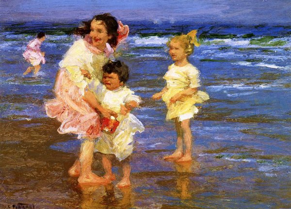 Main Product Photo of Cold Feet Painting by Edward Potthast