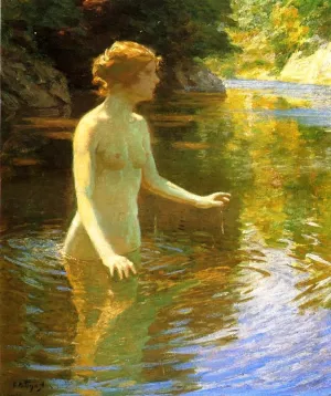 Enchanted Pool by Edward Potthast - Oil Painting Reproduction