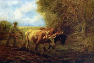 Fall Plowing by Edward Potthast - Oil Painting Reproduction