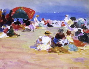 Hot Summer Day by Edward Potthast - Oil Painting Reproduction