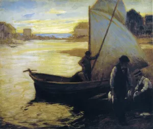 Maine Fishermen painting by Edward Potthast