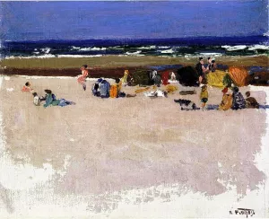 On the Beach by Edward Potthast Oil Painting