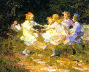 Ring Around the Rosey by Edward Potthast Oil Painting