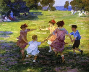 Ring Around the Rosie painting by Edward Potthast