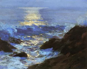 Seascape Moonlight Oil painting by Edward Potthast