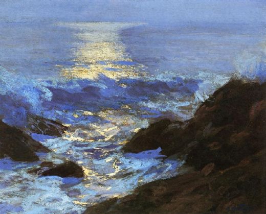 Main Product Photo of Seascape Moonlight Painting by Edward Potthast