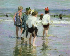 Summer Day, Brighton Beach by Edward Potthast - Oil Painting Reproduction