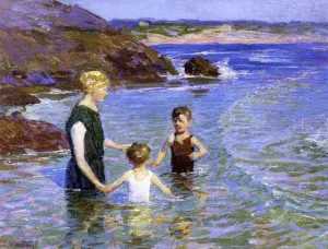 Summer Wading by Edward Potthast - Oil Painting Reproduction