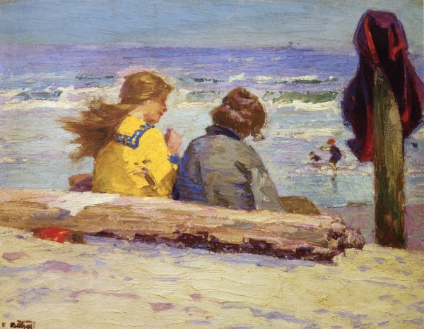 The Chaperones by Edward Potthast - Hand-Painted Oil Painting Reproduction