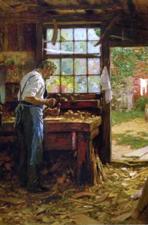 The Village Carpenter by Edward Potthast Oil Painting